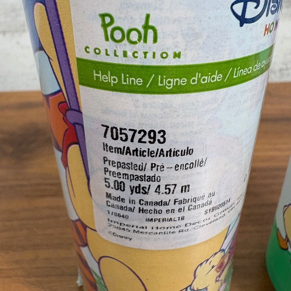 Winnie the Pooh & Tigger Wall Paper Border Qty‎ 2 5 Yd. Rolls  Lot #7057293